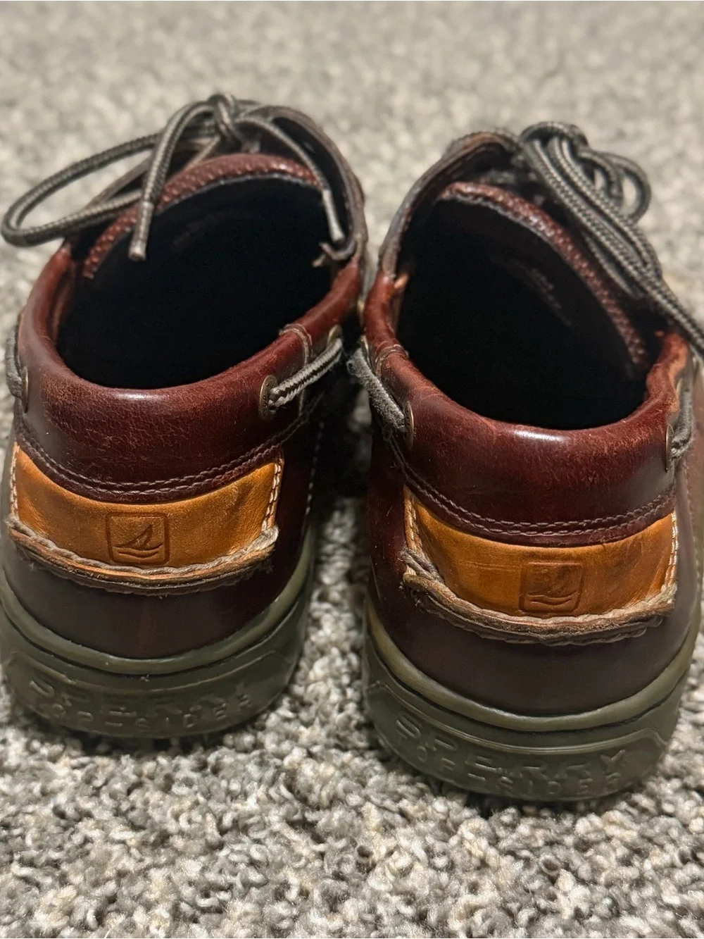 Men's Casual Leather Boat Shoes in Dark Brown